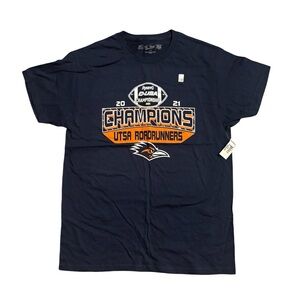 UTSA Roadrunners 2021 C-USA Champions Men’s T-Shirt Sz L NEW